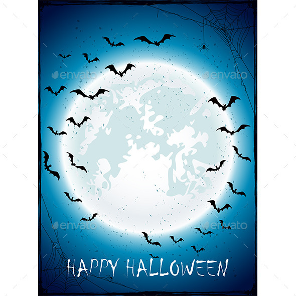 Halloween Background with Moon