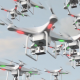 Flying Swarm of UAV Drones - VideoHive Item for Sale