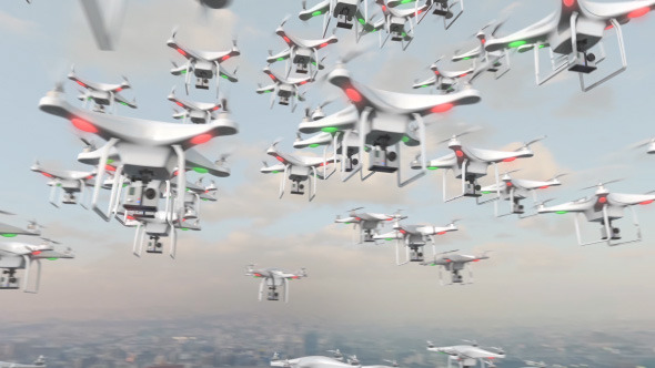Flying Swarm of UAV Drones