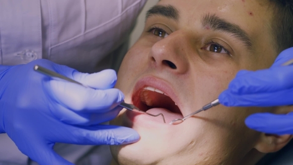 Examination Of The Teeth. Dentist Clinic