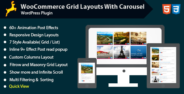 Woocommerce Grid Layout with Carousel