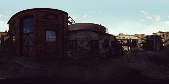 VR360 View of Old Abandoned Factory
