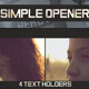 Dynamic and Simple Opener - VideoHive Item for Sale