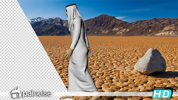Arab Man 3d Walking 2