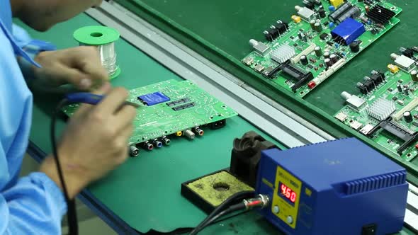 assembly and production of electronic circuit boards for TV