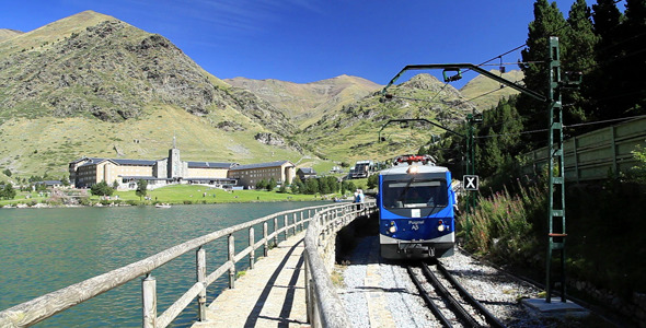 Train Passing A Valley