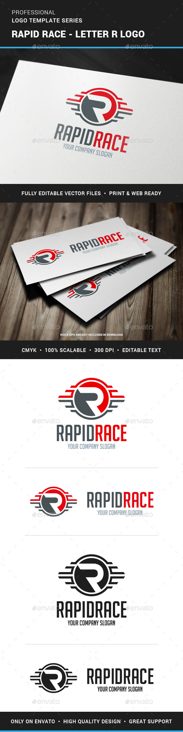 Rapid Race - Letter R Logo