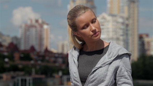 Young Girl Taking a Breather alt