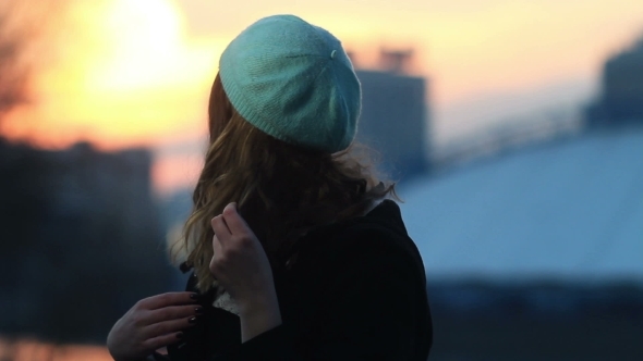 Outdoor Summer Portrait Of Young Pretty Cute