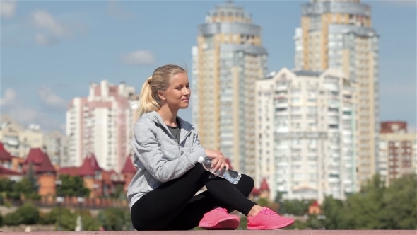 Young Girl Taking a Breather alt
