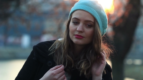 Outdoor Summer Portrait Of Young Pretty Cute