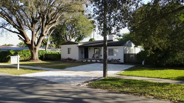 Approaching A Residential Suburban House For Sale