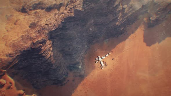 Mars Base Seen From Orbit
