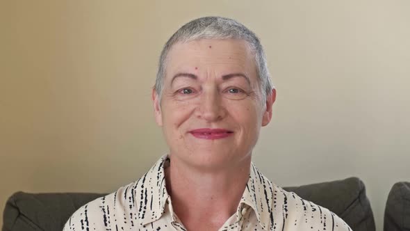 Portrait of an Elderly Woman After Chemotherapy