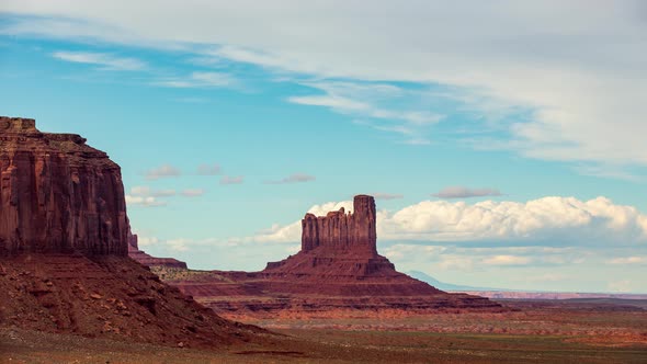 Monument Valley Twilight Clouds Time Lapse