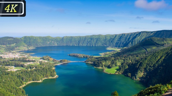 Sete Cidades Lakes from San Miguel Azores Island