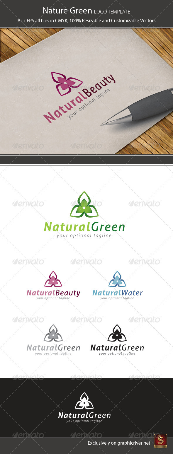Nature Green Logo Template
