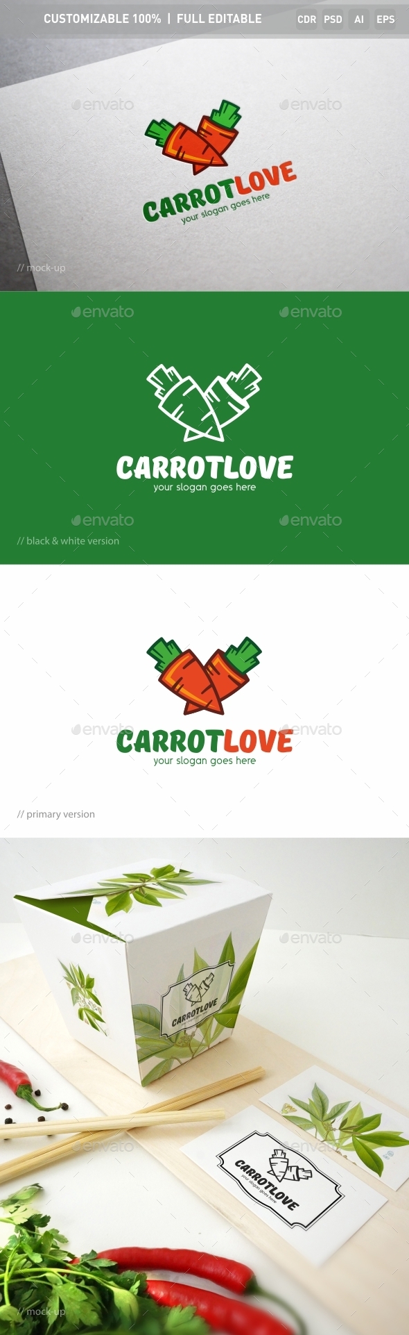 Carrot Love Logo Template