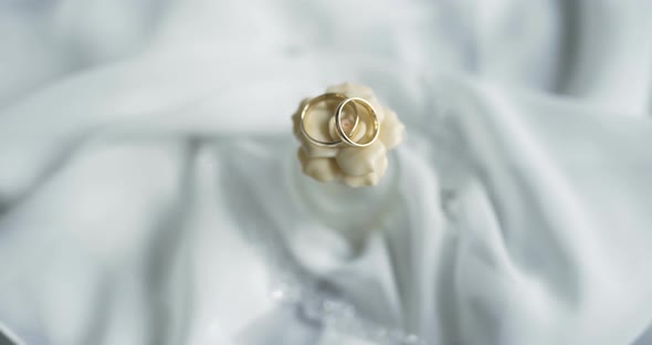 Wedding Rings on Table Bride Accessory