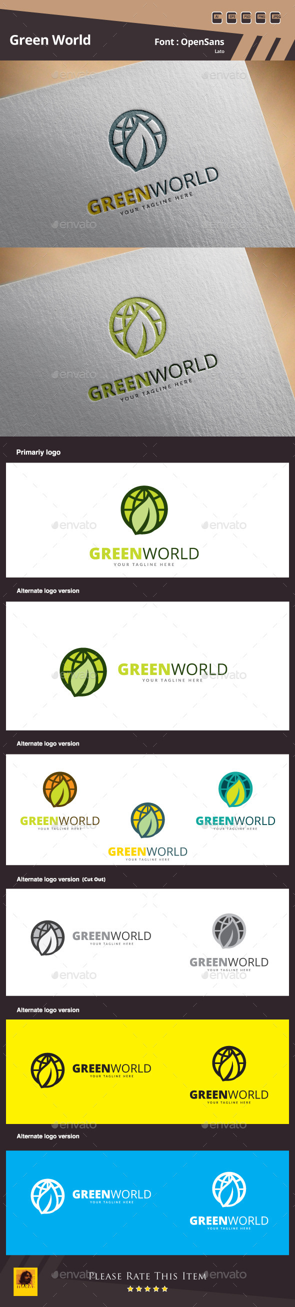 Green World Logo Template