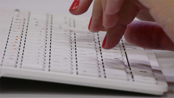 Girl Typing on the Keyboard 