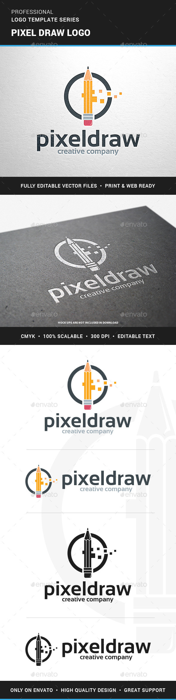 Pixel Draw Logo Template