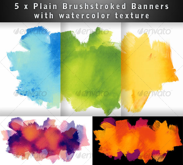 Brushed Watercolor Textured Banner