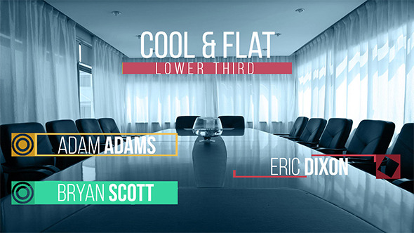 Cool & Flat Lower Third