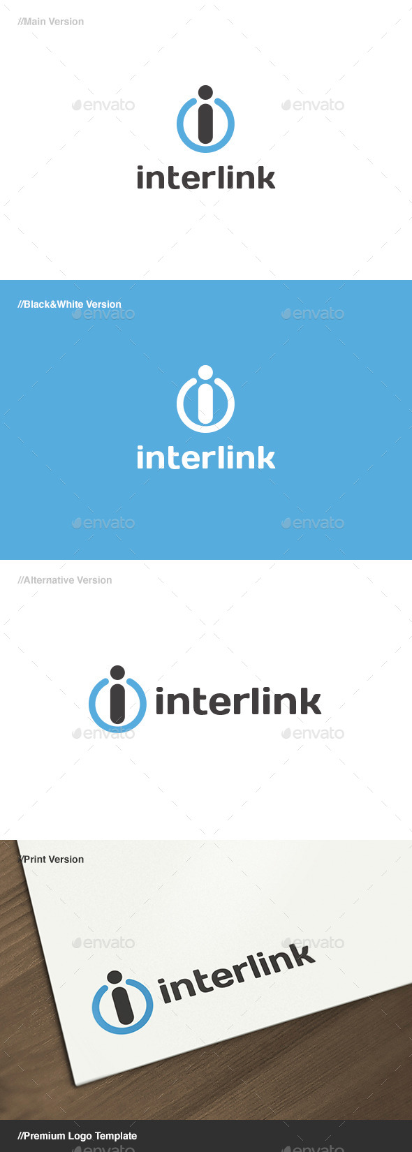 Interlink - Letter i Logo