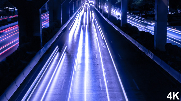 Night Highway Traffic