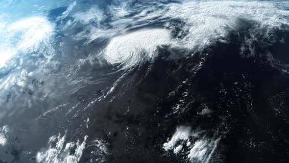 global climate change earth view from space . simulation of air currents