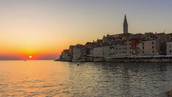 Time Lapse Sunset at Rovinj, Croatia