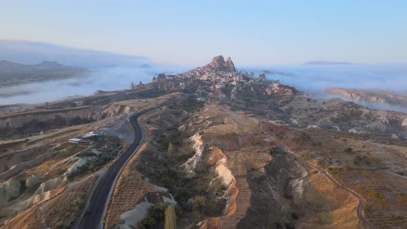 Goreme National Park Near Nevsehir Town. Turkey. Aerial View