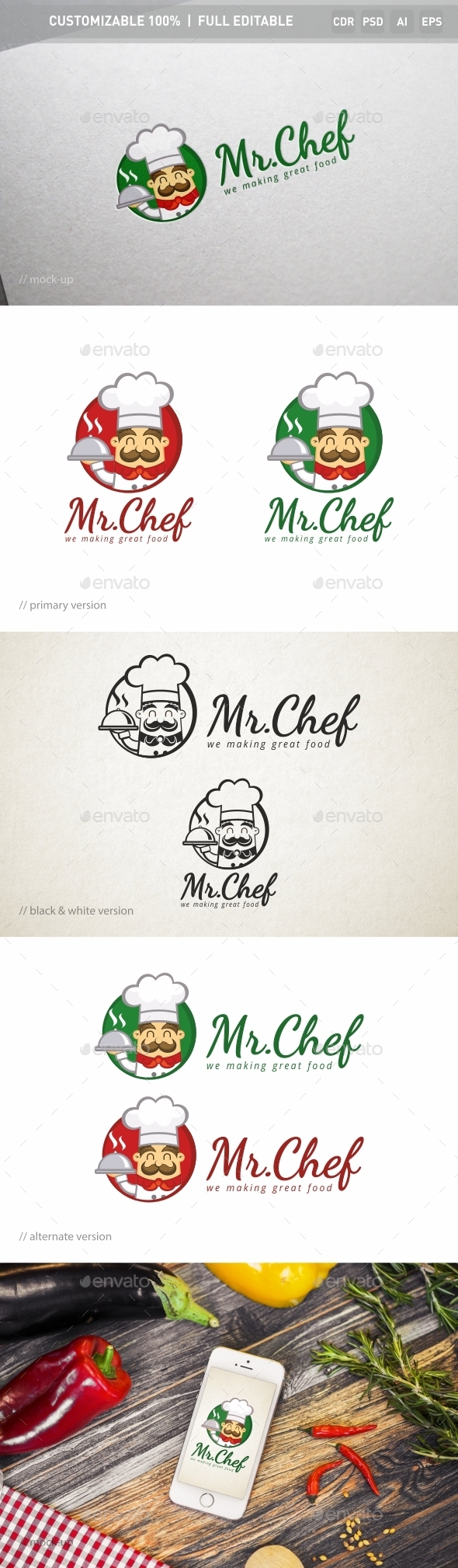 Mr.Chef Logo Template