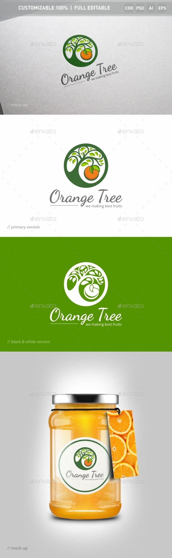 Orange Tree Logo Template