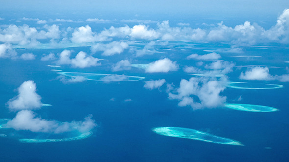 Maldives Islands Aerial View