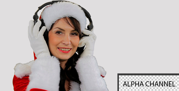 Christmas Girl In Headphones 2 alt