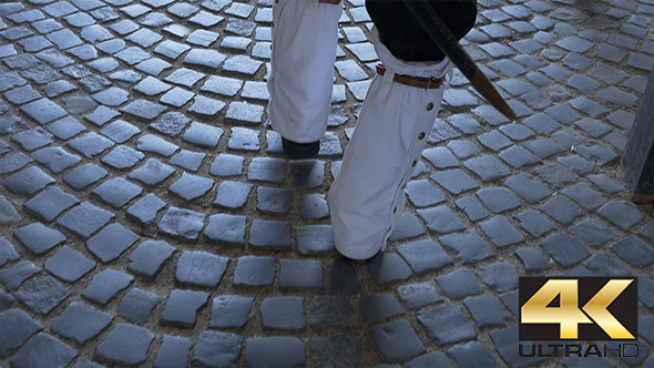 Soldier with Leggings Walks