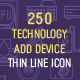 Technology and Device Thin Line Icon Pack - GraphicRiver Item for Sale
