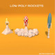3 Low Poly Rockets - 3DOcean Item for Sale