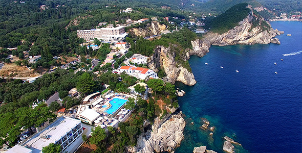 Hotel, Pool And Sea Aerial