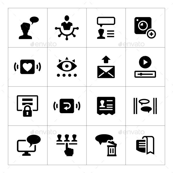 Set Icons of Social Network