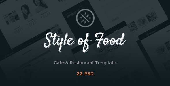 Style of Food - Restaurant & Cafe PSD Template