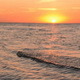 Flat Sea Surface With Small Waves at Sunset - VideoHive Item for Sale