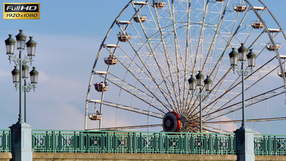 Classical Fair Ferris Wheel In France