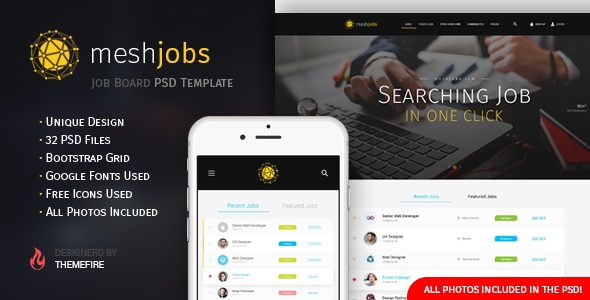 meshjobs - Szablon PSD Job Board