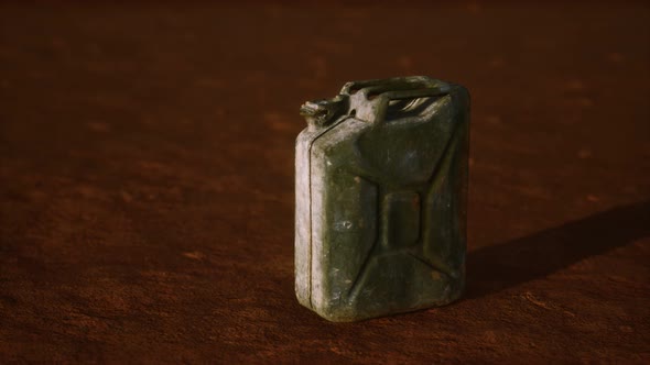 Old Rusty Fuel Canister in the Desert