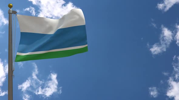 Sverdlovsk Oblast Flag (Russia) On Flagpole