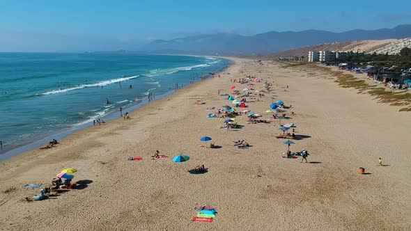 Aerial panorama of the beach