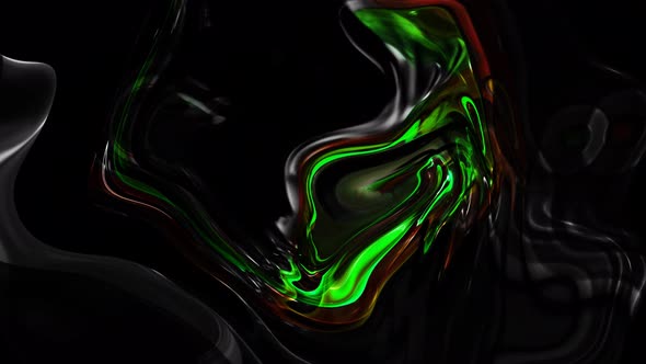 Abstract Background Oily Glossy Material Twisted Liquid Animation